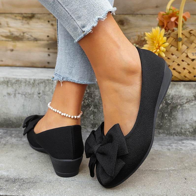 Da Vie™ | Elegant Bow Loafers
