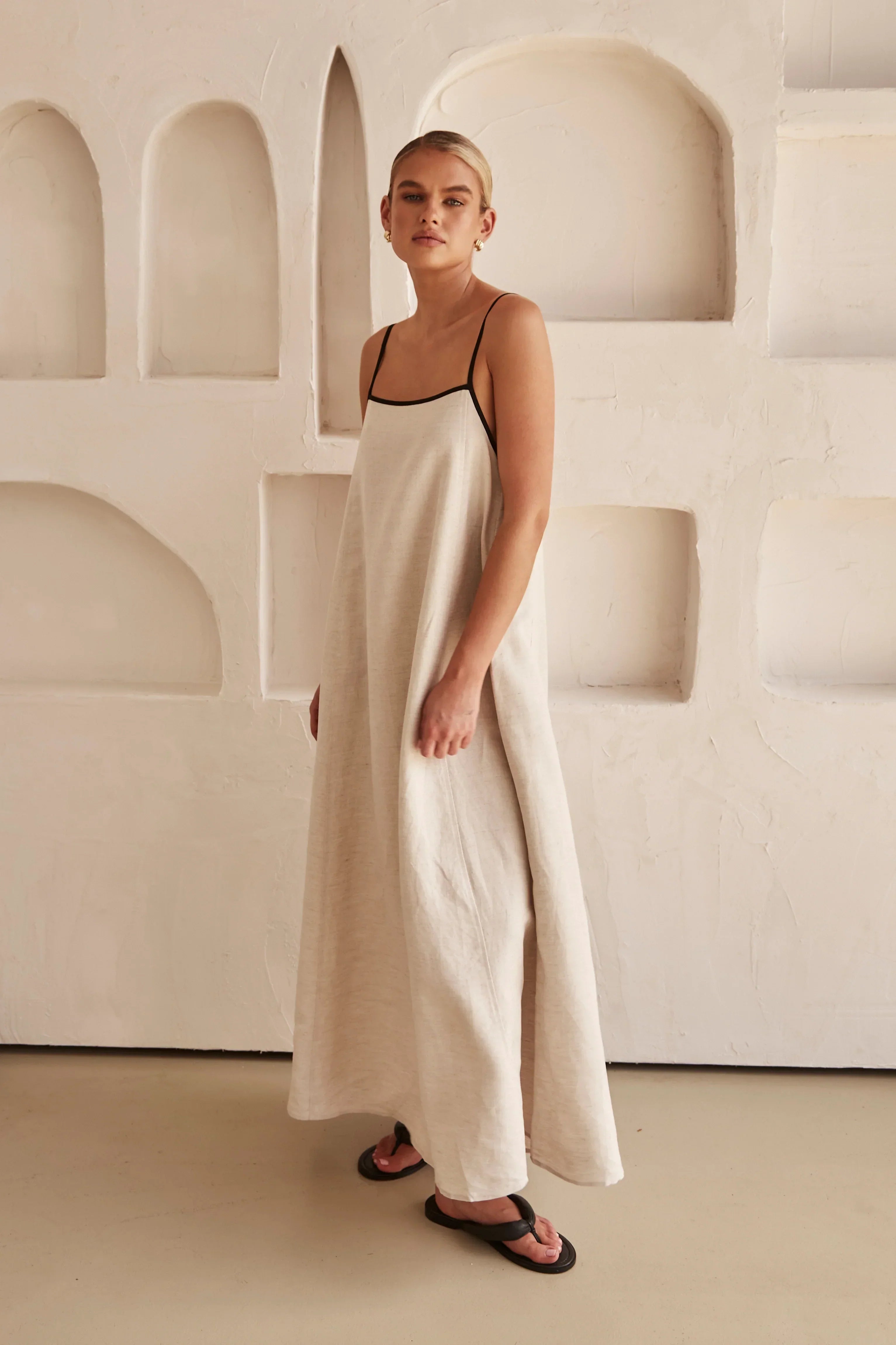 Da Vie™ | Linnen maxi jurk