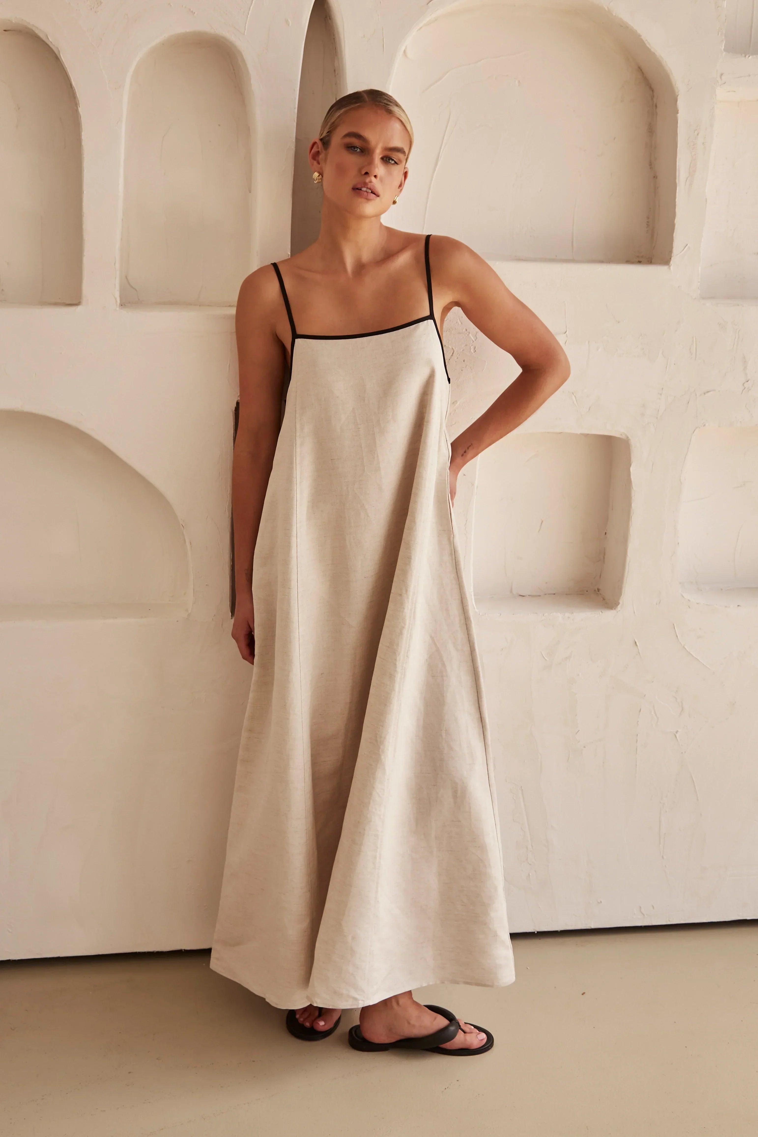 Da Vie™ | Linnen maxi jurk