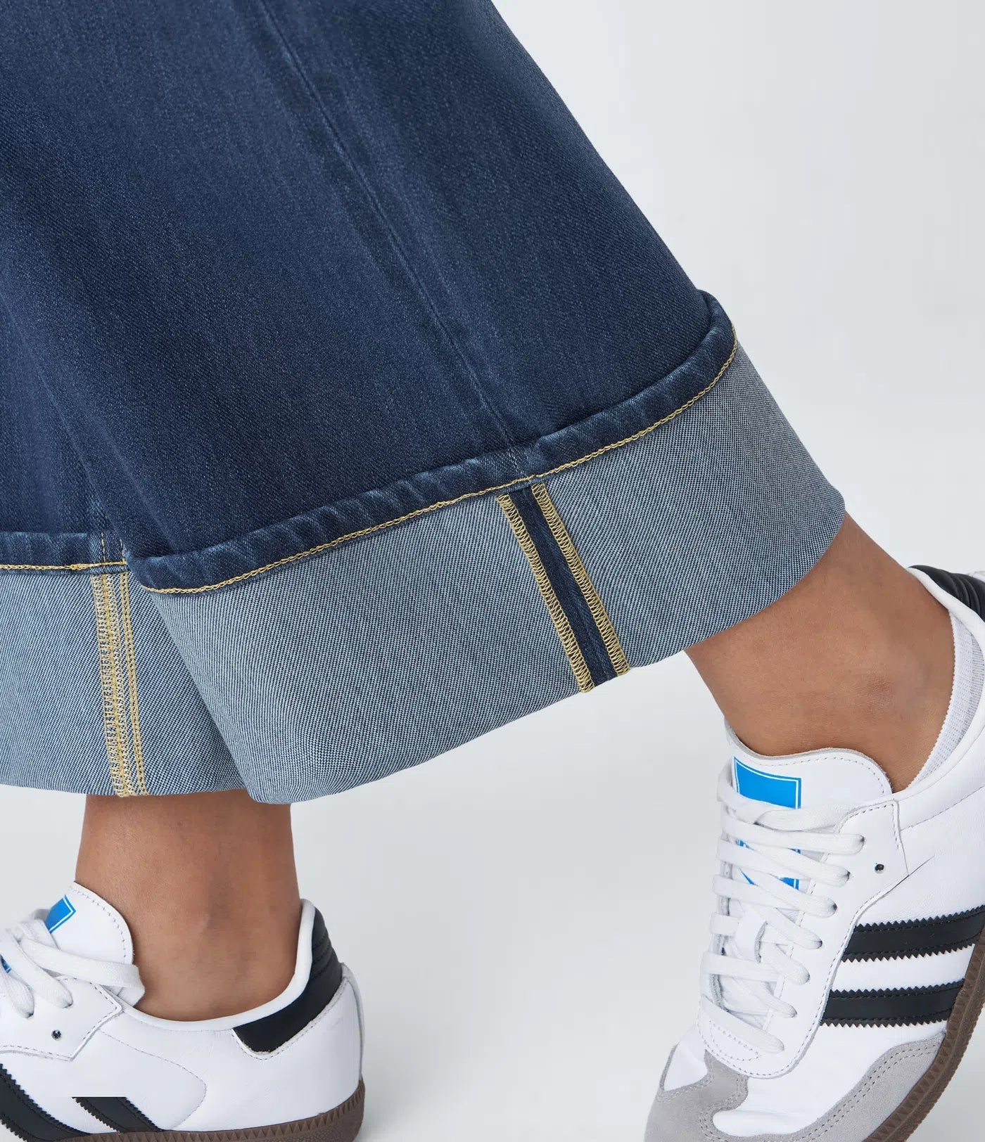 Da Vie™ | Wijde Jeans Met Hoge Taille En Gerolde Zoom