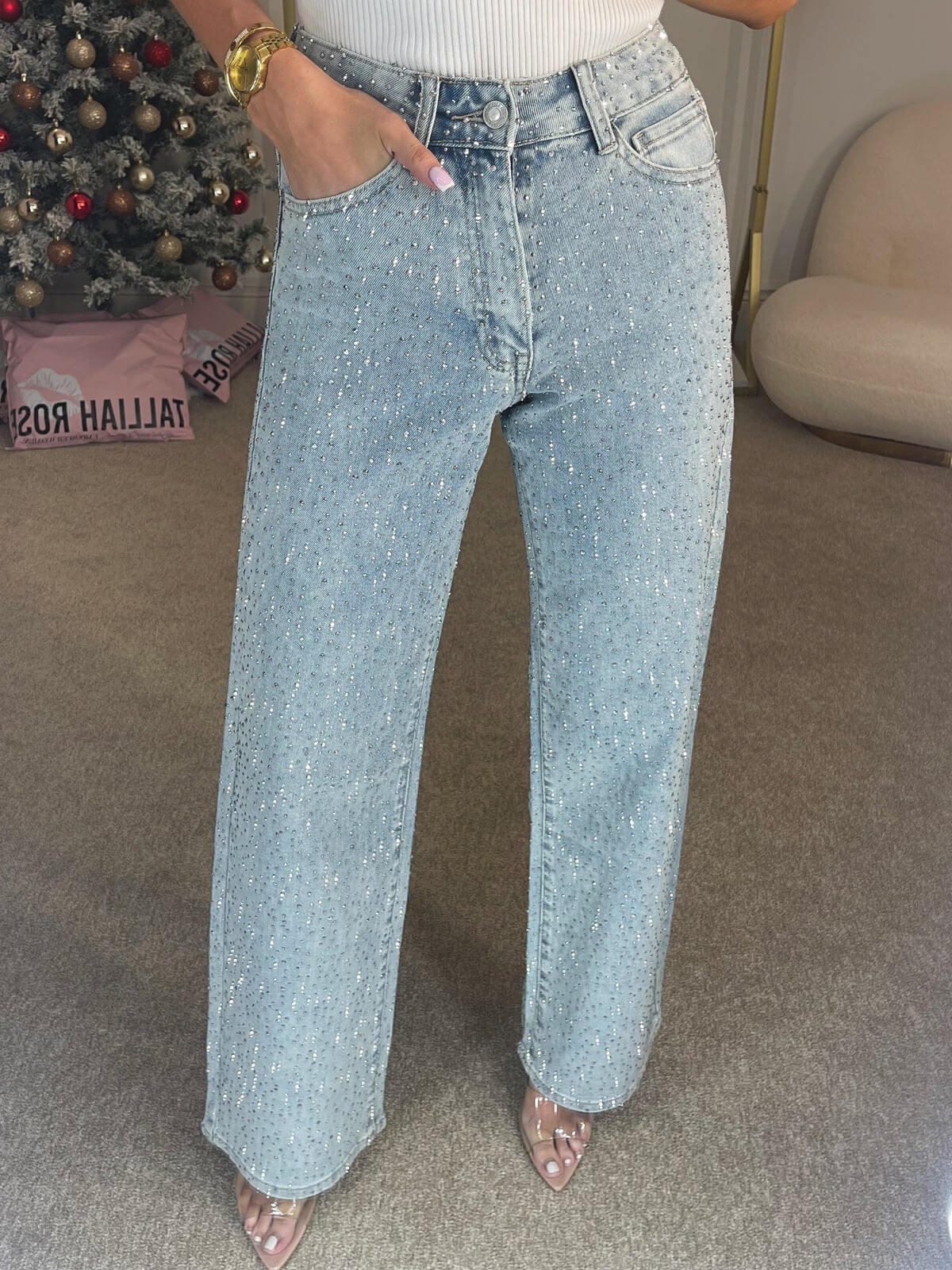 Da Vie™ | Hoge Taille Diamant Jeans