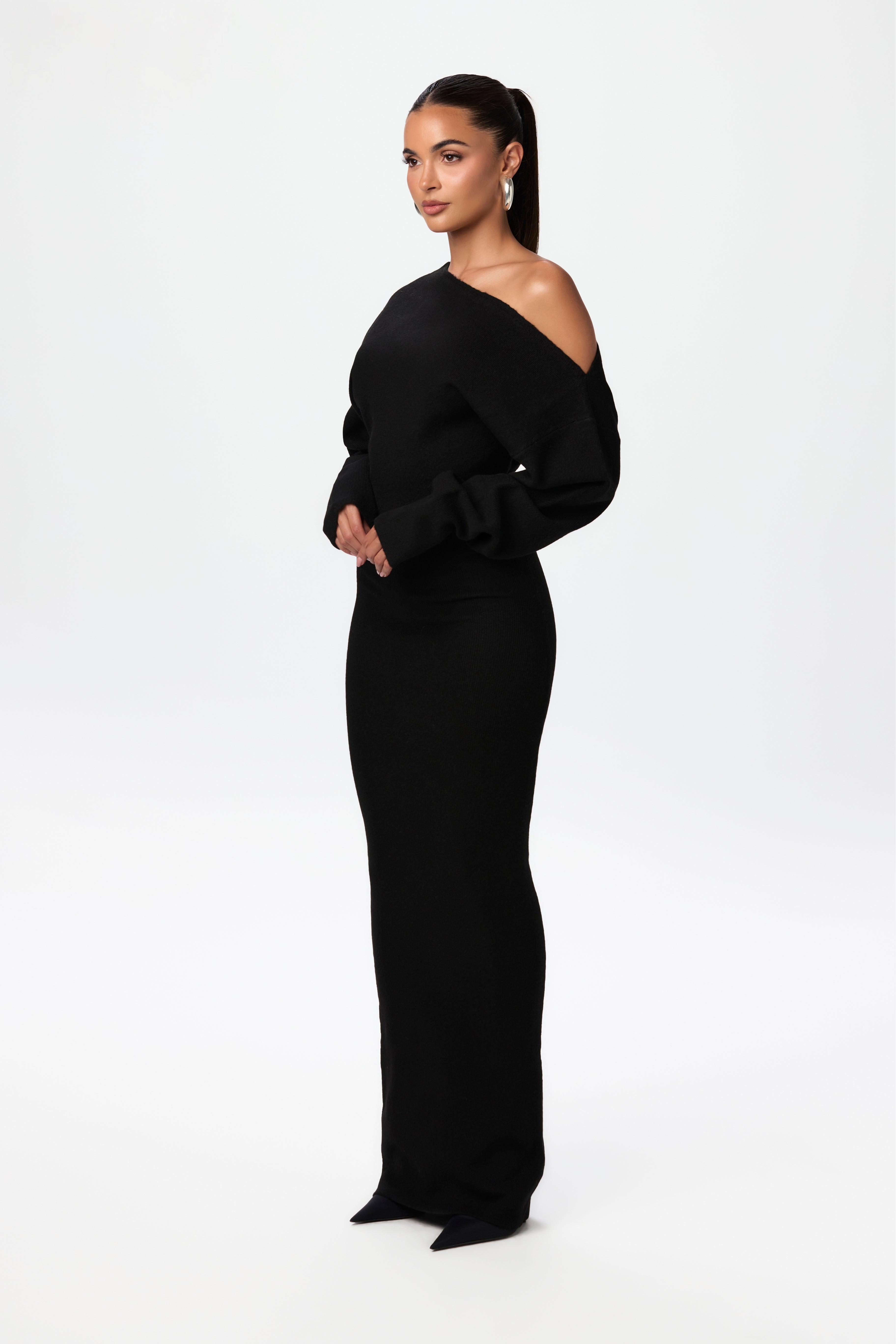 Da Vie™ | Off Shoulder Sweater Dress