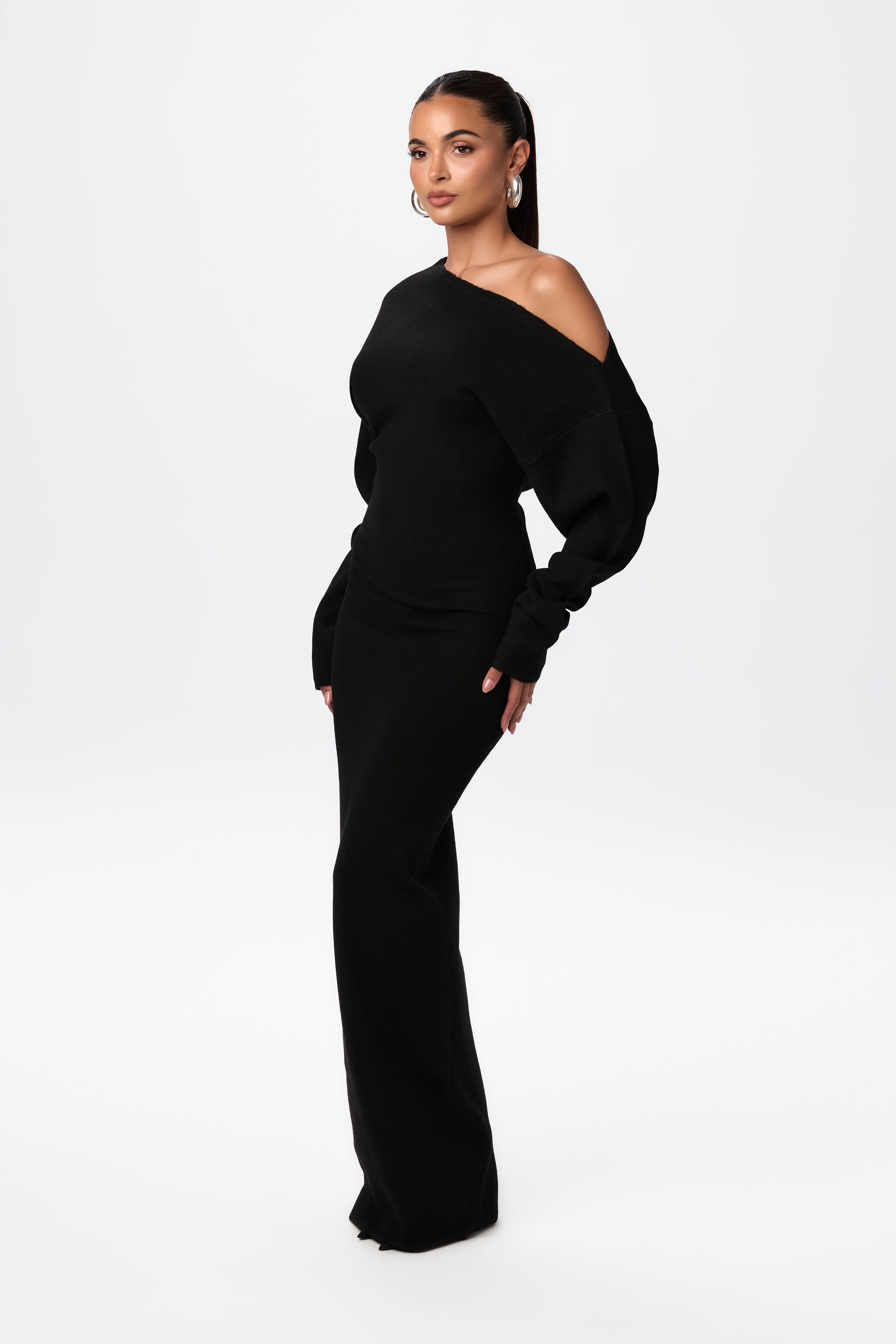 Da Vie™ | Off Shoulder Sweater Dress