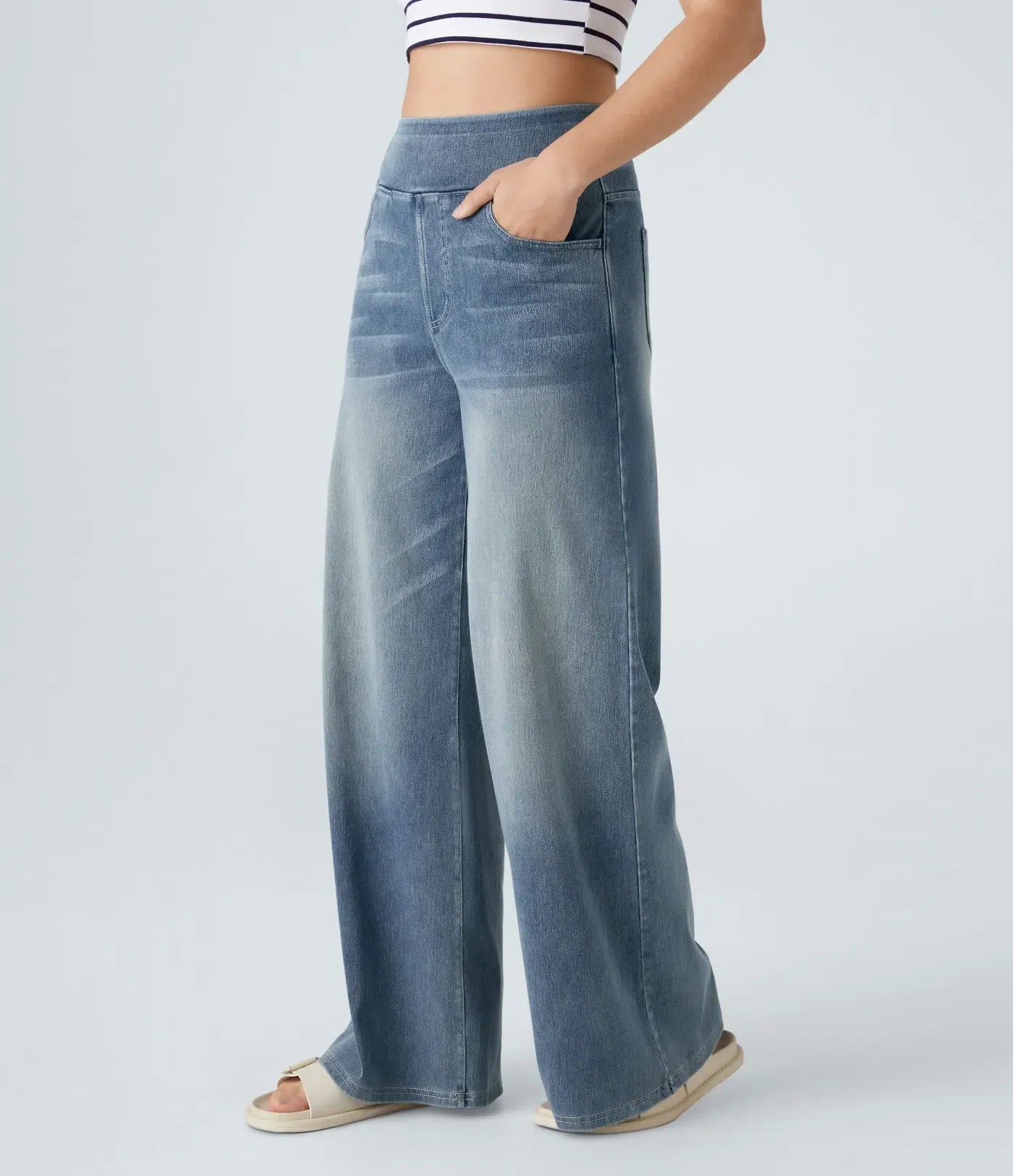 Da Vie™ | Elastische broek met hoge taille