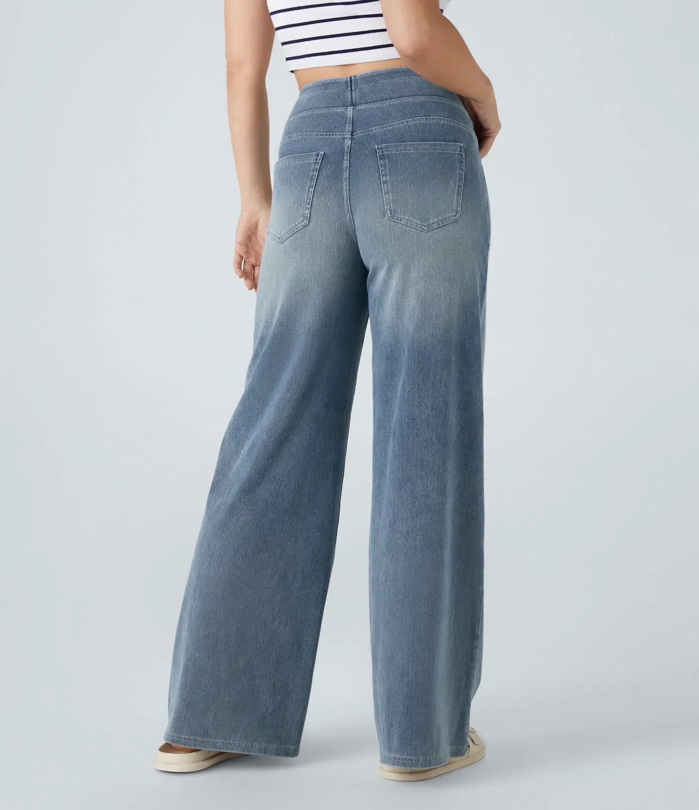 Da Vie™ | Elastische broek met hoge taille