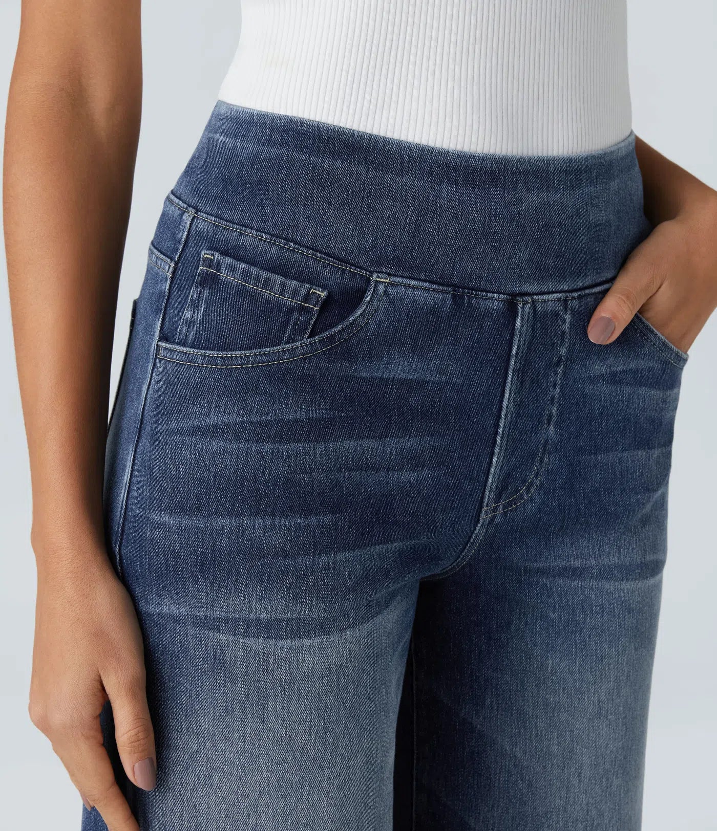 Da Vie™ | Elastische broek met hoge taille
