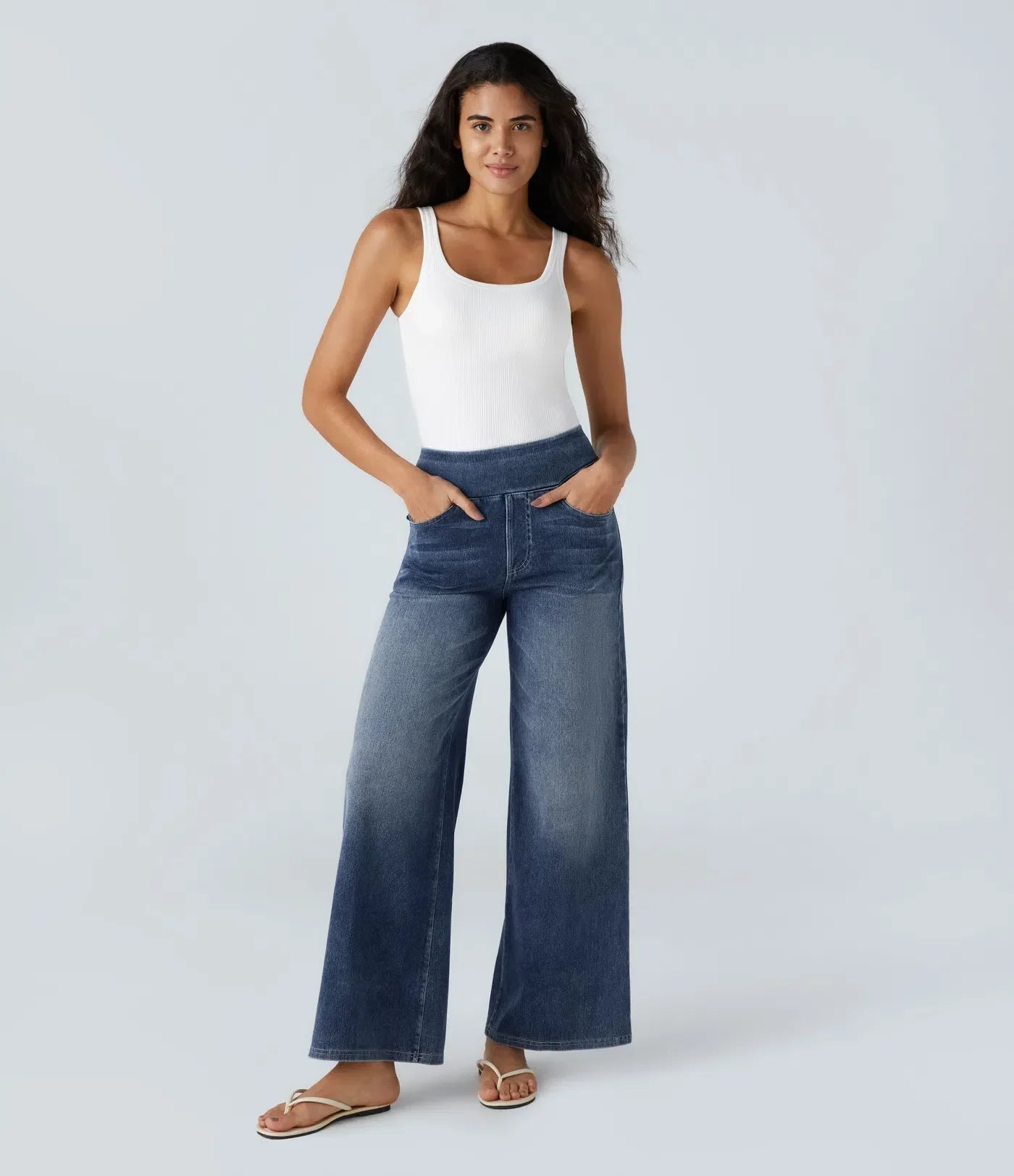 Da Vie™ | Elastische broek met hoge taille