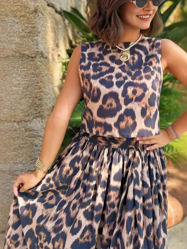 Da Vie™ | Leopard Print Two-Piece Set