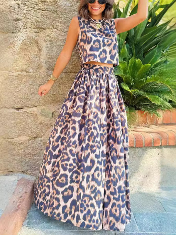 Da Vie™ | Leopard Print Two-Piece Set