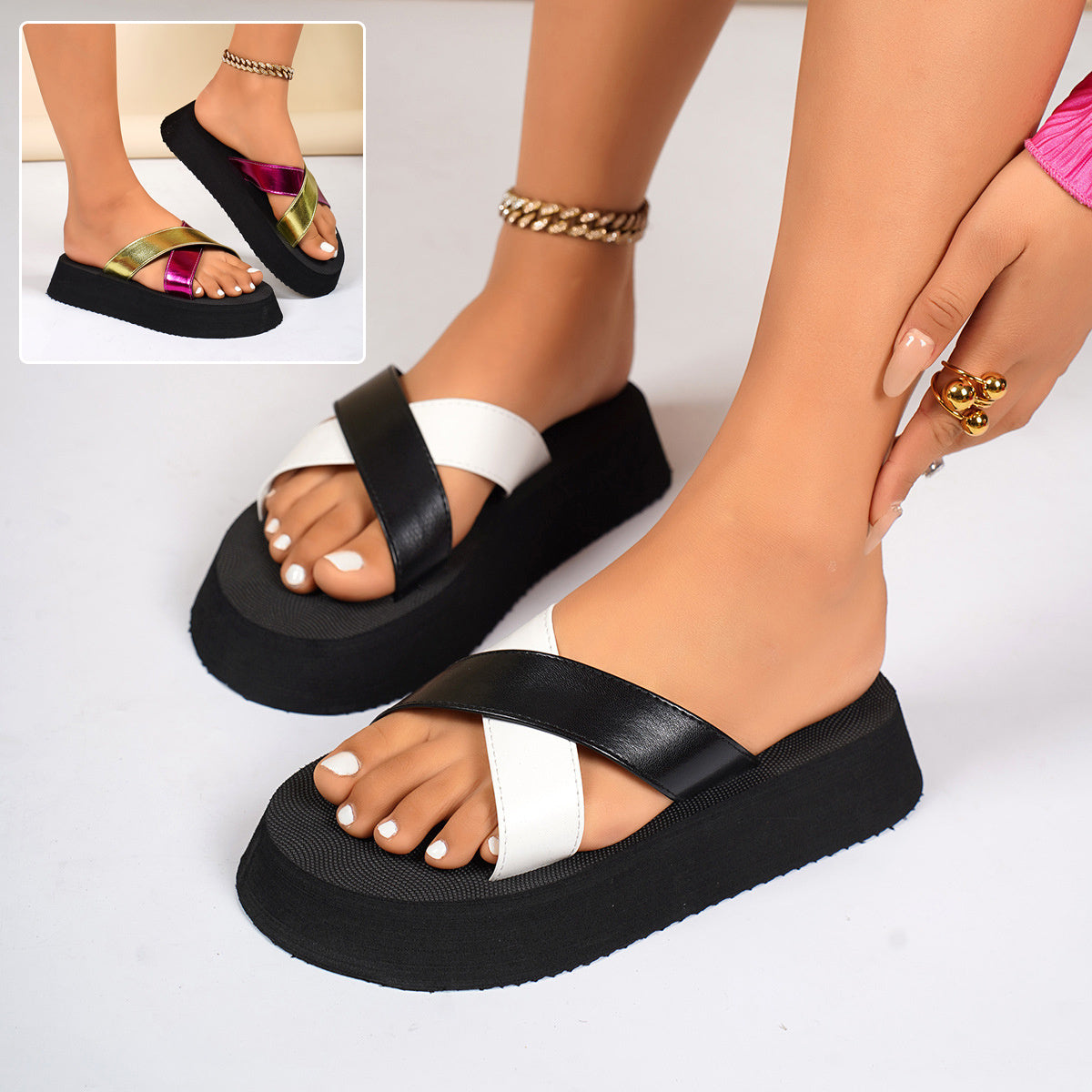 Da Vie™ | Mila Cross Slippers