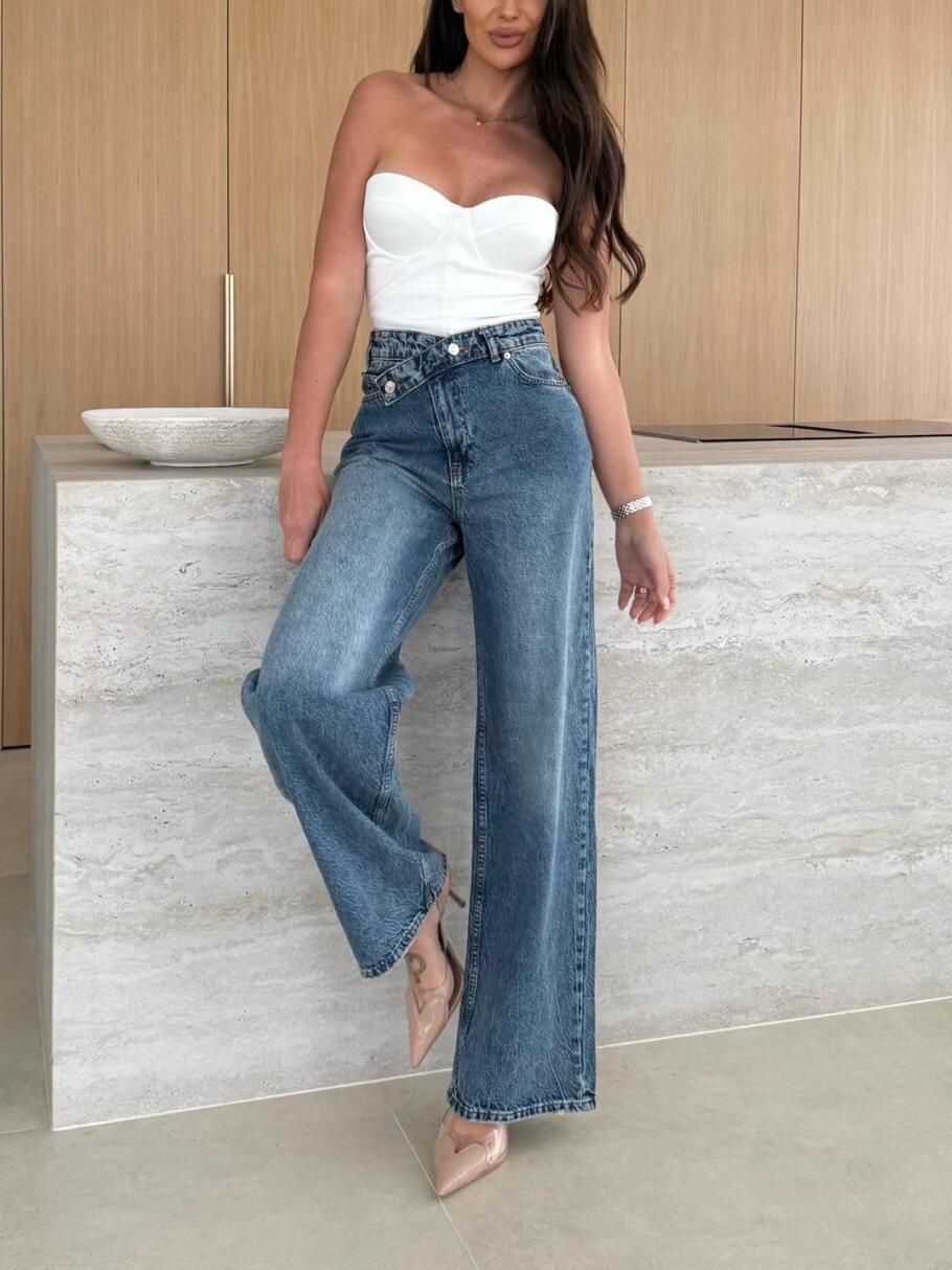 Da Vie™ | Elegante Denim Dames Broek