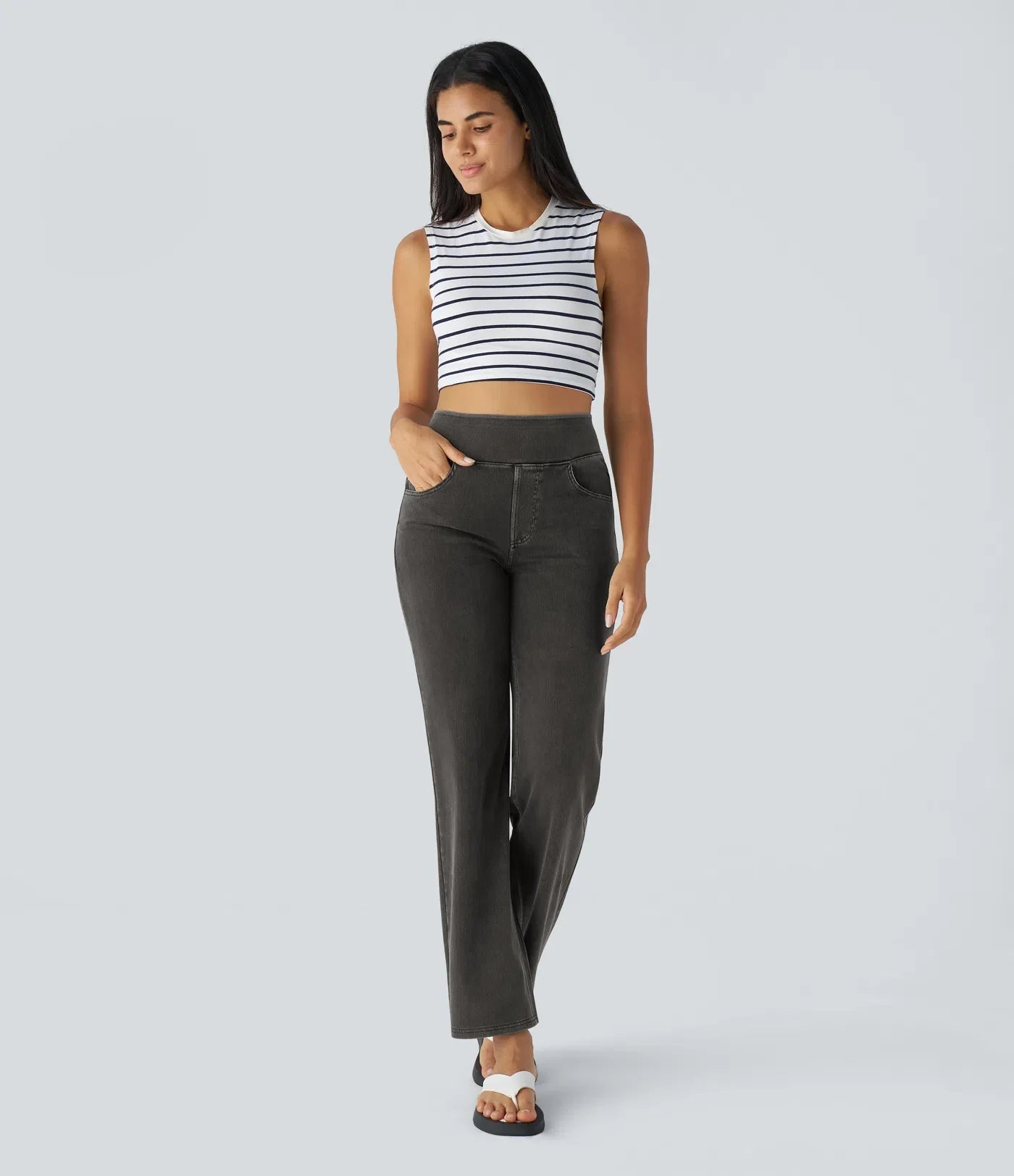 Da Vie™ | Elastische & Comfortabele Broek Met Hoge Taille