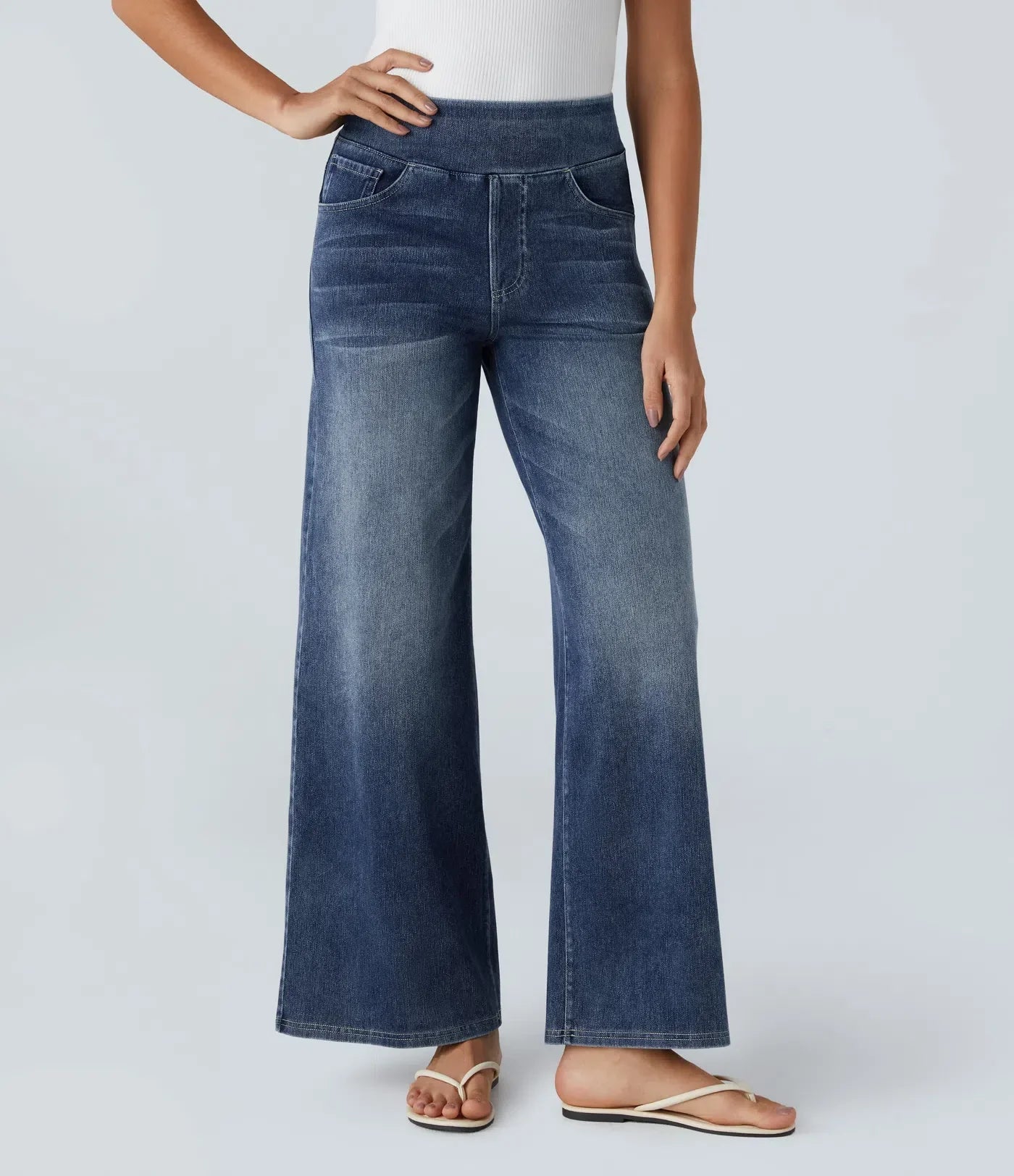 Da Vie™ | Elastische broek met hoge taille
