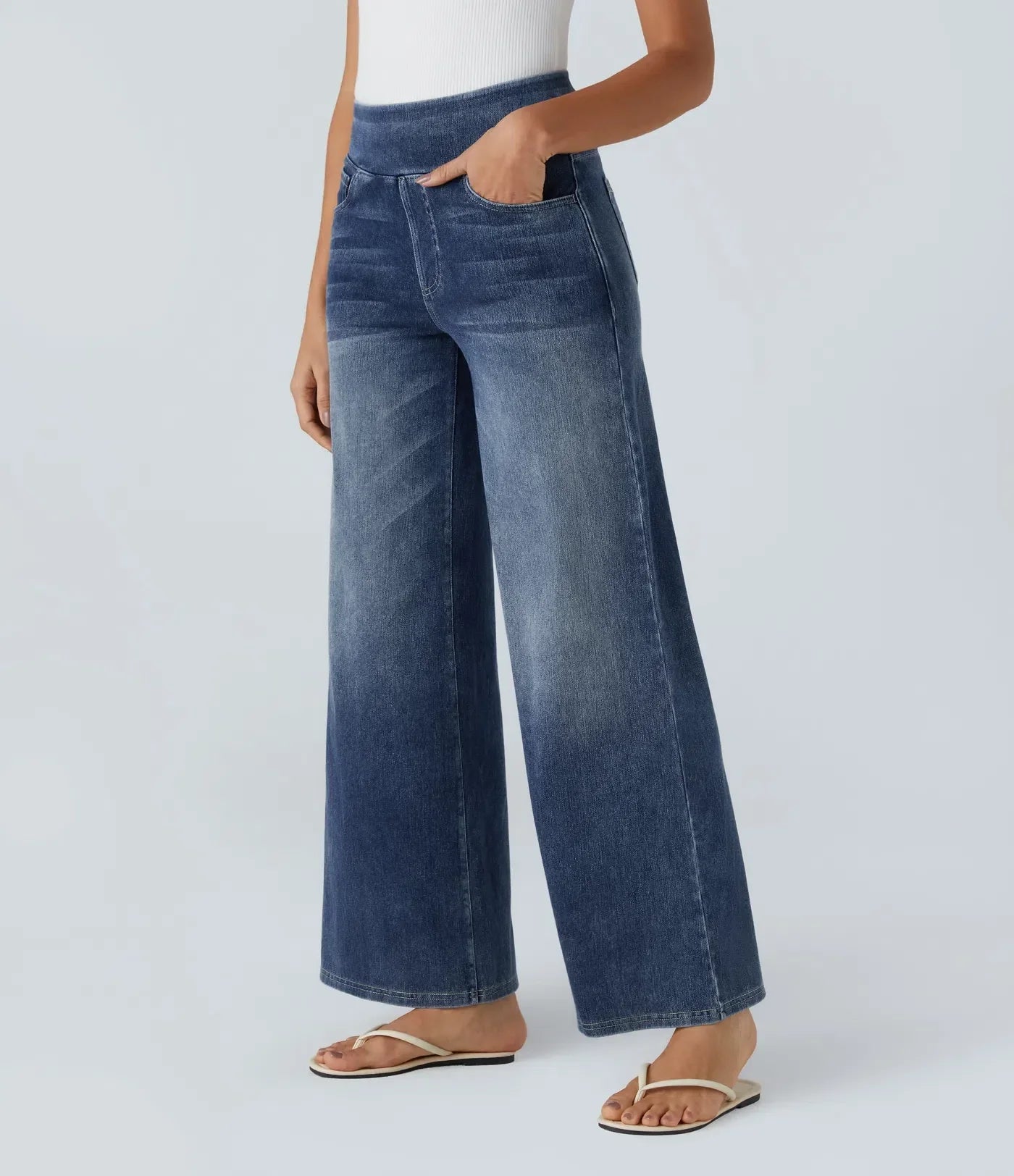 Da Vie™ | Elastische broek met hoge taille